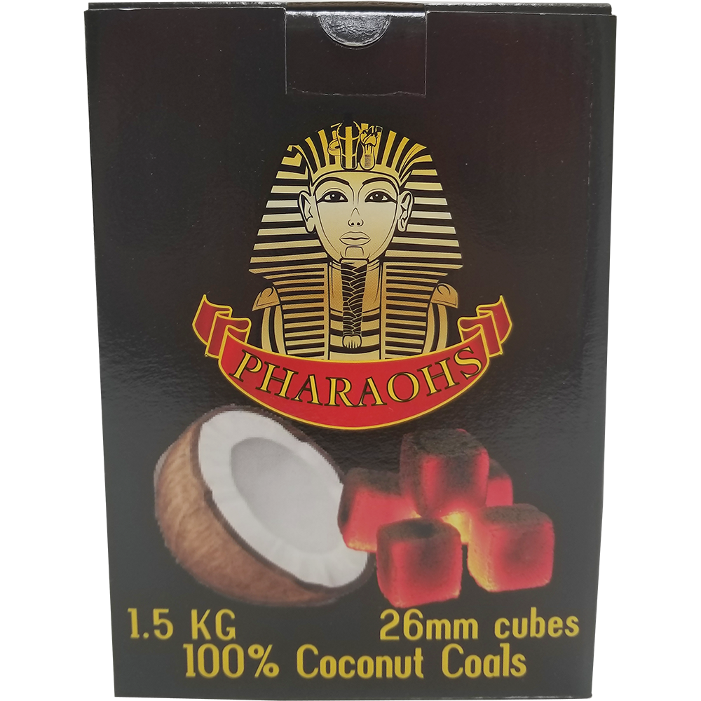 Pharaohs Coconut Cube Charcoal - 26mm - 1.5kg - Pharaohs Hookahs