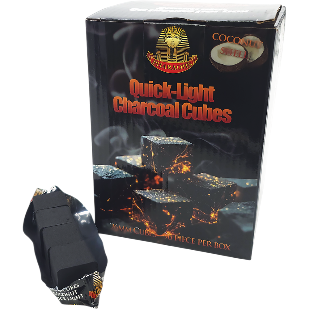 Coconut Quick Light Charcoal - 26mm Cubes