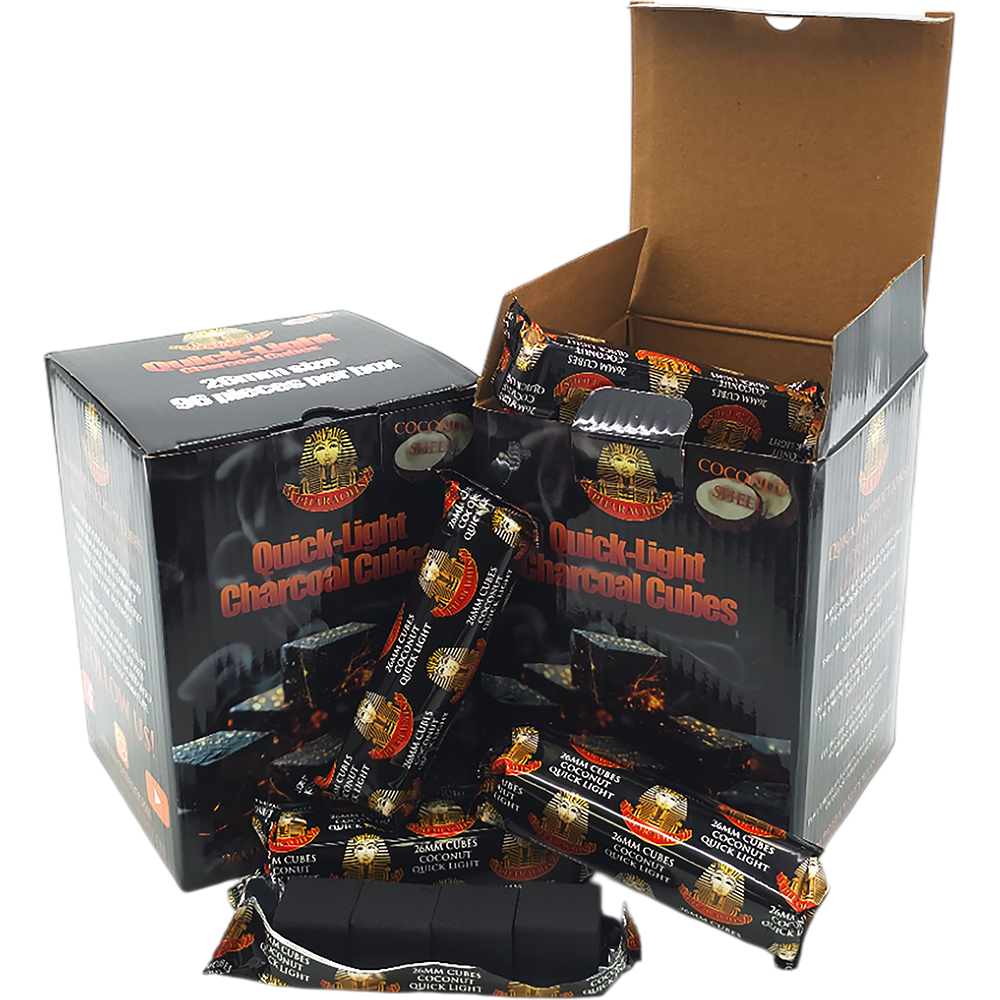 Coconut Quick Light Charcoal - 26mm Cubes