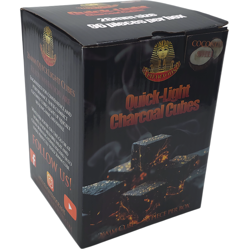 Coconut Quick Light Charcoal - 26mm Cubes